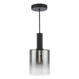 Dar Savannah Pendant Matt Black and Smoked Glass –  from Amos Lighting + Home