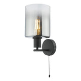 Dar Savannah Wall Light Matt Black and Smoked Glass –  from Amos Lighting + Home