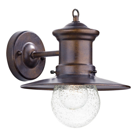 Dar Sedgewick Outdoor Wall Light Bronze Glass IP44 –  from Amos Lighting + Home