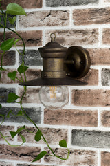 Dar Sedgewick Outdoor Wall Light Bronze Glass IP44 –  from Amos Lighting + Home