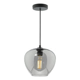 Dar Shilah Pendant Matt Black and Smoked Glass –  from Amos Lighting + Home