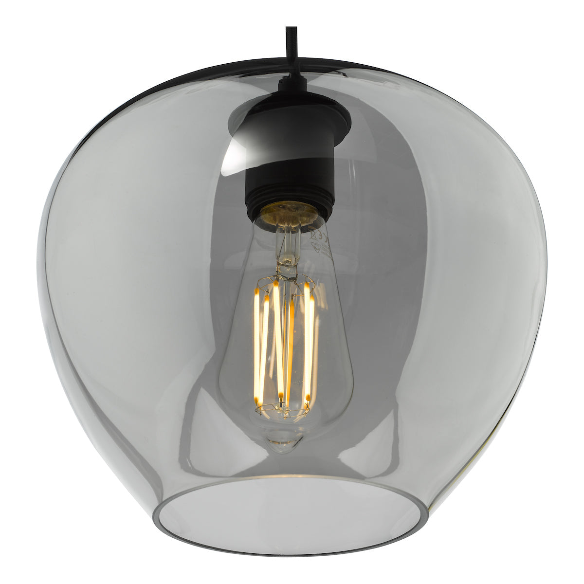 Dar Shilah Pendant Matt Black and Smoked Glass –  from Amos Lighting + Home