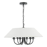 Dar Sivan 6 Light Pendant Matt Black With Shade –  from Amos Lighting + Home