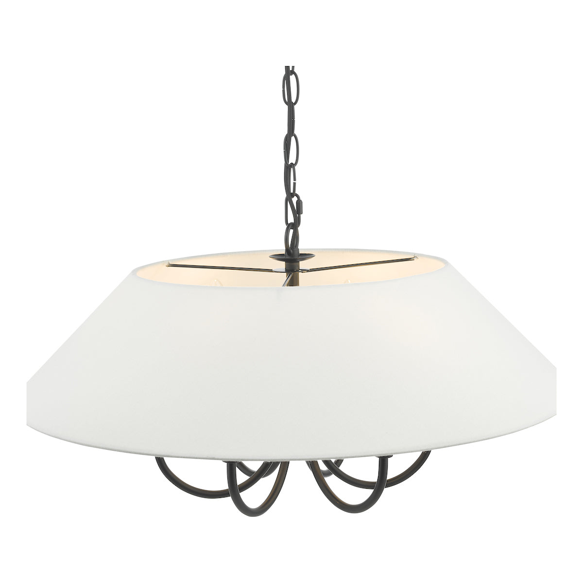 Dar Sivan 6 Light Pendant Matt Black With Shade –  from Amos Lighting + Home