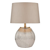 Dar Sonia Table Lamp Antique Silver with Shade –  from Amos Lighting + Home