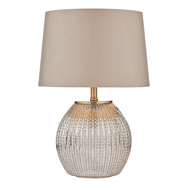 Dar Sonia Table Lamp Antique Silver with Shade –  from Amos Lighting + Home