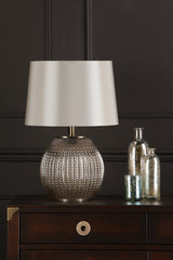 Dar Sonia Table Lamp Antique Silver with Shade –  from Amos Lighting + Home