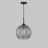 Dar Soren Pendant Black And Smoked Textured Glass –  from Amos Lighting + Home