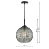 Dar Soren Pendant Black And Smoked Textured Glass –  from Amos Lighting + Home