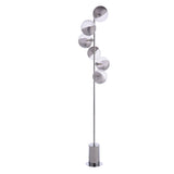 Dar Spiral 6 Light Floor Lamp Polished Chrome & Smoked/Clear Ribbed Glass –  from Amos Lighting + Home