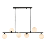 Dar Spiral Bar Pendant Black with Opal Shades –  from Amos Lighting + Home