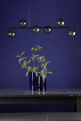 Dar Spiral Bar Pendant Black with Smoked Shades –  from Amos Lighting + Home