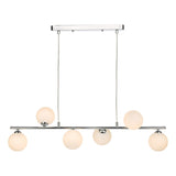 Dar Spiral Bar Pendant Polished Chrome with Opal Shades –  from Amos Lighting + Home