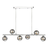 Dar Spiral Bar Pendant Polished Chrome with Smoked Shades –  from Amos Lighting + Home