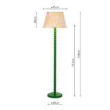 Dar Spool Floor Lamp Gloss Green Base from Amos Lighting + Home