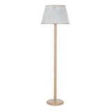 Dar Spool Floor Lamp Gloss Taupe Base from Amos Lighting + Home