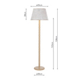 Dar Spool Floor Lamp Gloss Taupe Base from Amos Lighting + Home