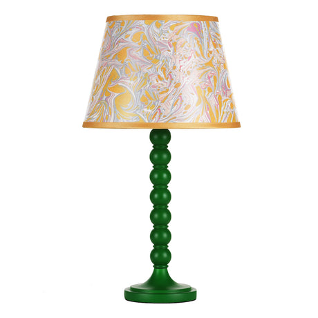 Dar Spool Table Lamp Gloss Green Base from Amos Lighting + Home