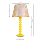 Dar Spool Table Lamp Gloss Yellow Base from Amos Lighting + Home