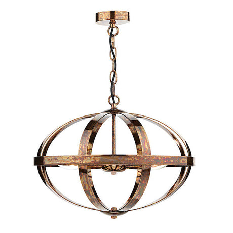 Dar Symbol 3 Light Pendant Petrol Copper –  from Amos Lighting + Home