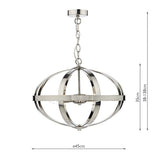 Dar Symbol 3 Light Pendant Satin Chrome –  from Amos Lighting + Home