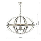 Dar Symbol 6 Light Pendant Satin Chrome –  from Amos Lighting + Home