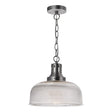 Dar Tack Glass Pendant Industrial Nickel –  from Amos Lighting + Home