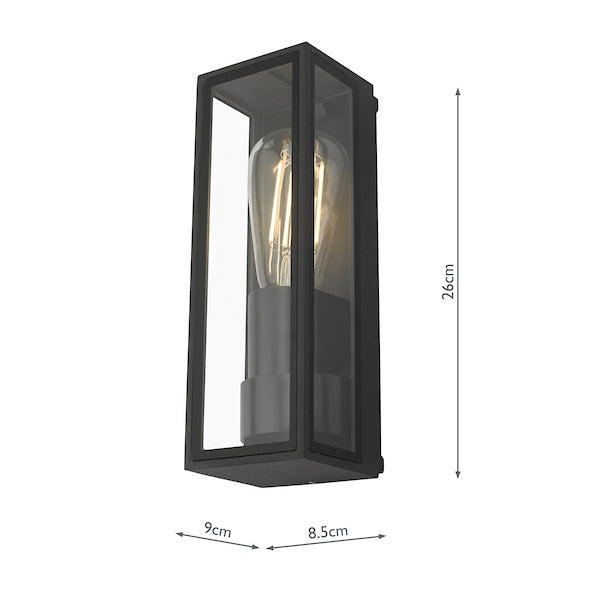 Dar Taryn Outdoor Light Wall Light Matt Grey IP65 –  from Amos Lighting + Home