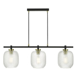 Dar Tehya 3 Light Bar Pendant Satin Brass & Black –  from Amos Lighting + Home