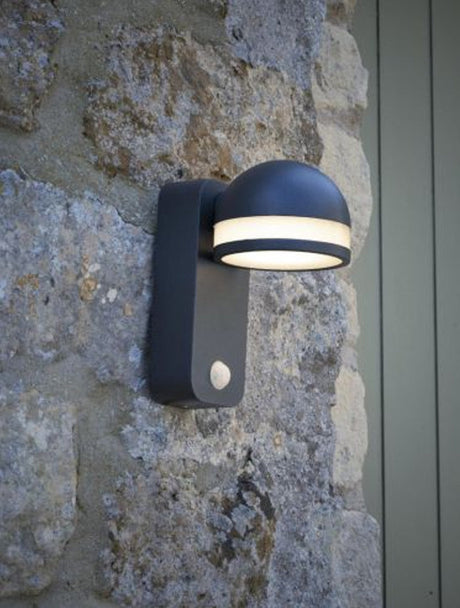 Dar Tien Outdoor Wall Light Adjustable Head Anthracite Sensor IP65 LED –  from Amos Lighting + Home