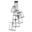 Dar Tower 6 Light Cluster Pendant Black and Polished Chrome –  from Amos Lighting + Home