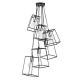 Dar Tower 6 Light Cluster Pendant Black and Polished Chrome –  from Amos Lighting + Home