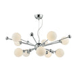 Dar Ursa 10 Light Sputnik Pendant Chandelier Polished Chrome Opal Glass –  from Amos Lighting + Home