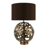 Dar Voyage Table Lamp Woven Copper with Shade –  from Amos Lighting + Home