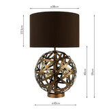 Dar Voyage Table Lamp Woven Copper with Shade –  from Amos Lighting + Home