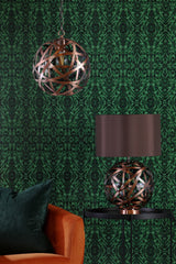 Dar Voyage Table Lamp Woven Copper with Shade –  from Amos Lighting + Home