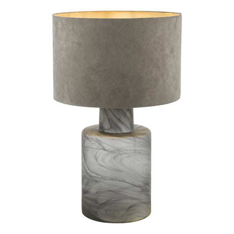 Dar Wanda Table Lamp Smoked Glass With Shade –  from Amos Lighting + Home