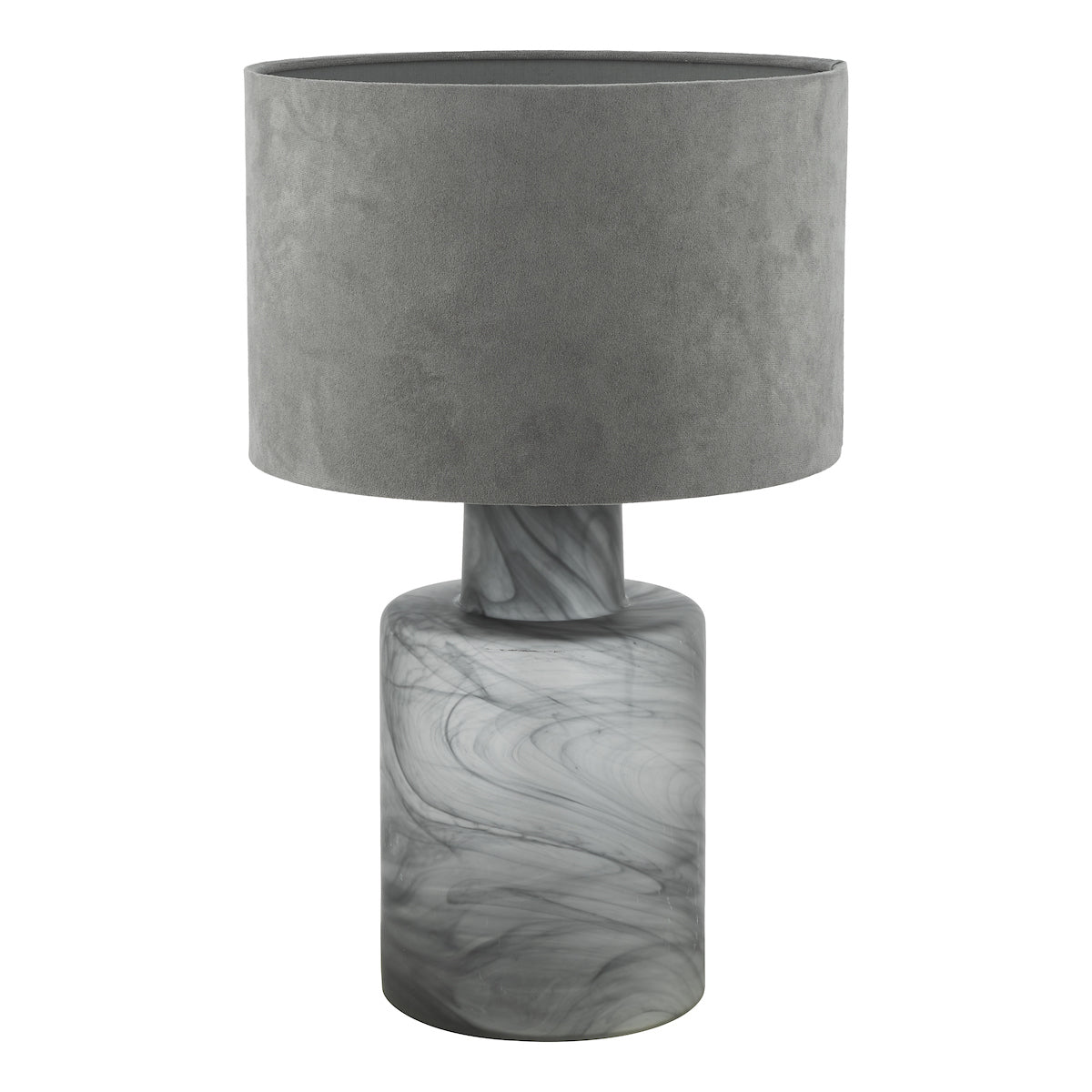 Dar Wanda Table Lamp Smoked Glass With Shade –  from Amos Lighting + Home