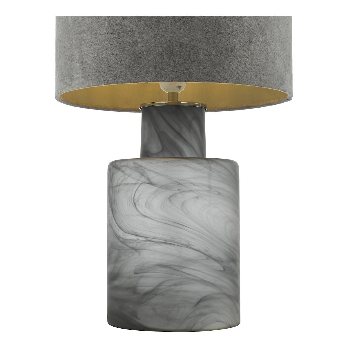 Dar Wanda Table Lamp Smoked Glass With Shade –  from Amos Lighting + Home