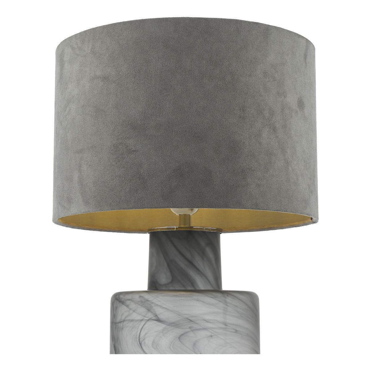 Dar Wanda Table Lamp Smoked Glass With Shade –  from Amos Lighting + Home