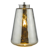 Dar Wycliffe Table Lamp Smoked Glass With Shade –  from Amos Lighting + Home