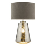 Dar Wycliffe Table Lamp Smoked Glass With Shade –  from Amos Lighting + Home