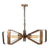 Dar Yavanna 5 Light Oiled Copper Pendant Chandelier –  from Amos Lighting + Home