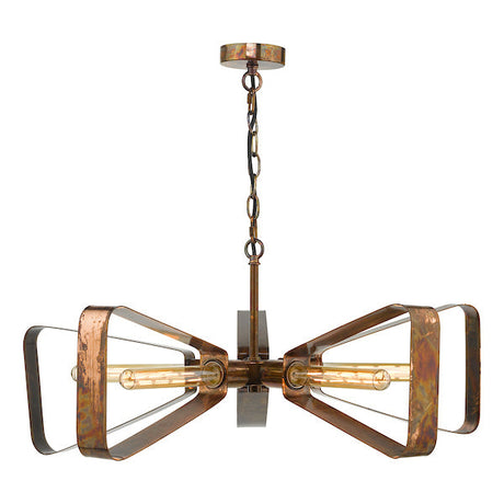 Dar Yavanna 5 Light Oiled Copper Pendant Chandelier –  from Amos Lighting + Home