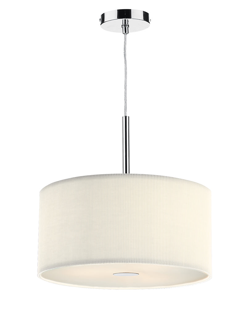 Dar Zaragoza 3 Light Drum Pendant Grey, Black or Cream –  from Amos Lighting + Home