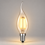 Dar LED Light Bulb E14 4w Clear Candle Flame Tip Dimmable