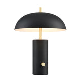 Franklite Dawn Matt Black Table Lamp