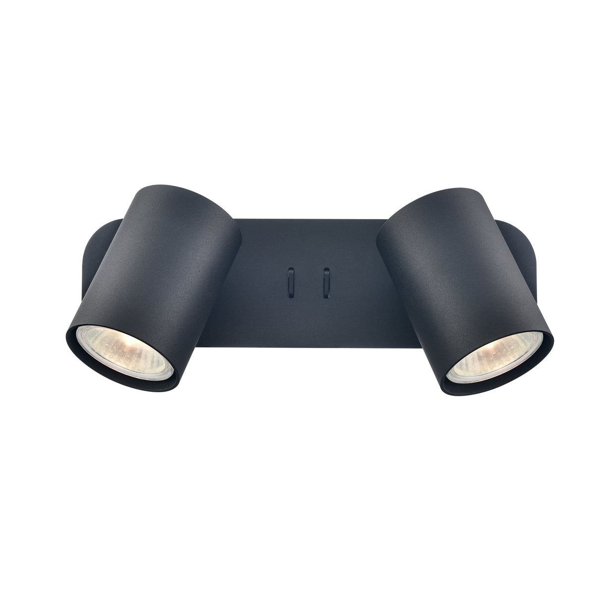 Franklite Duet Twin spotlight in matt black