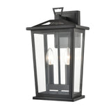 Franklite Dusk Exterior Wall Light Medium in Matt Black