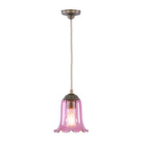 David Hunt Ebba Pendant Azalea Glass and Antique Brass